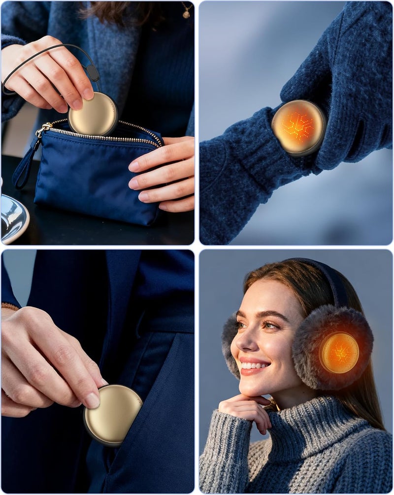 Vaofly Pocket Size Hand Warmers Rechargeable 2 Pack,20Hrs Long Safe Heat,0.5S Instant Heating,Ultra Thin Electric Hand Warmers,5 Levels Heating Fits in Gloves, Hunting Camping Hiking Essentials - Image 5